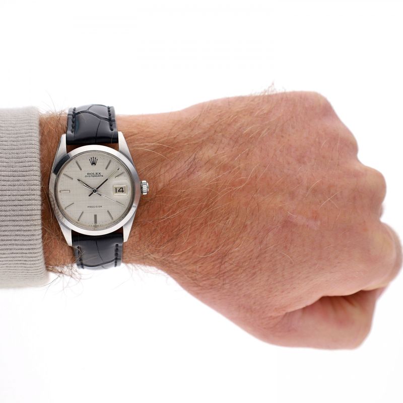 Image 14 of Rolex Oysterdate Precision 'Linen' 34mm 6694; Vintage Watch