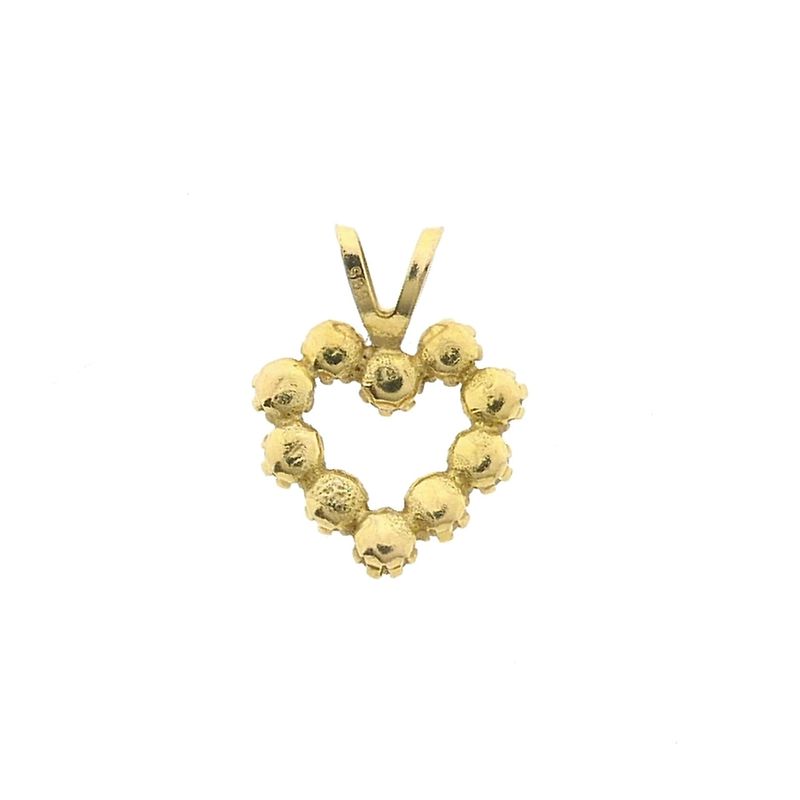 Image 5 of Gold heart pendant with zirconia
