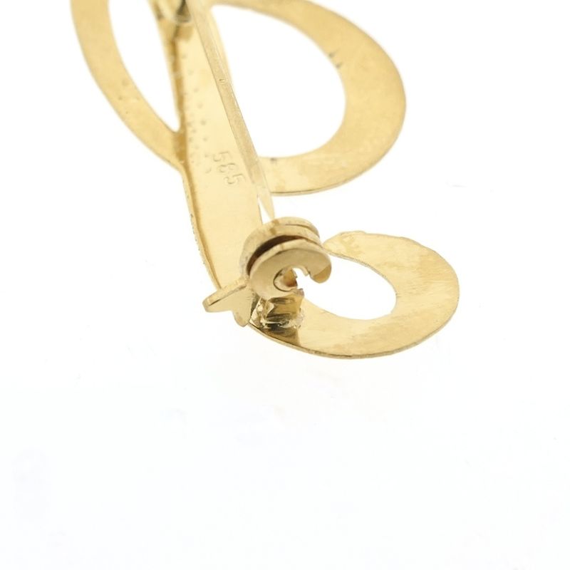 Image 7 of Gold letter brooch; letter I