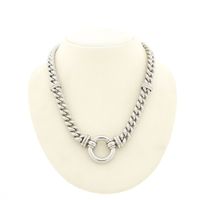 White gold gourmet link chain