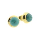 Image 9 of Gold stud earrings with turquoise