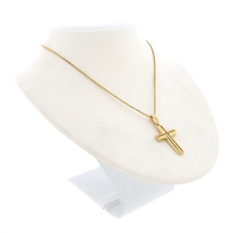 Image 8 of Gold cross with zirconia