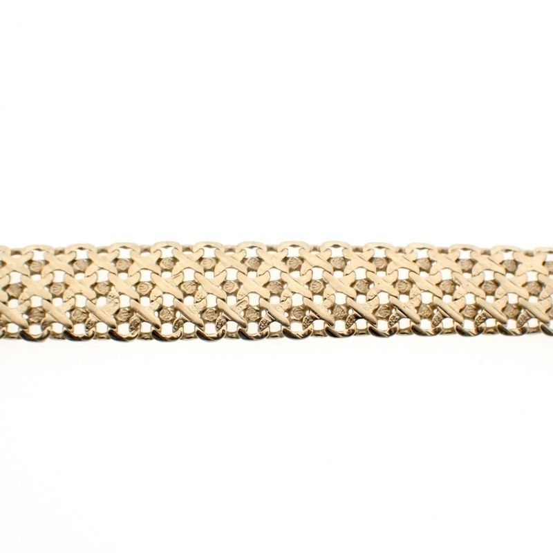 Image 7 of Gold wide link bracelet