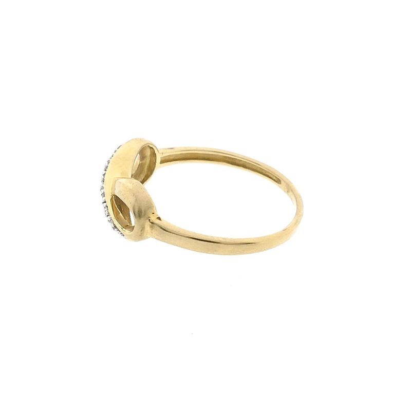 Afbeelding 7 van Gouden infinity ring met diamanten; 0,035 ct.