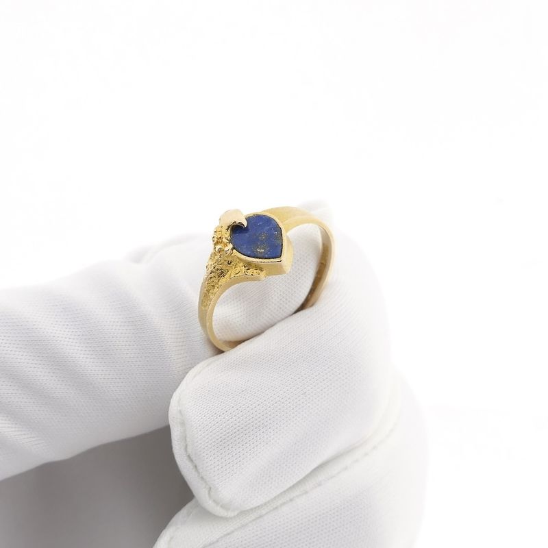Image 10 of Gold Lapponia Ganesa ring with Lapis Lazuli | Vintage