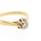 Image 4 of Gold solitaire ring with diamond | 0.20 ct.
