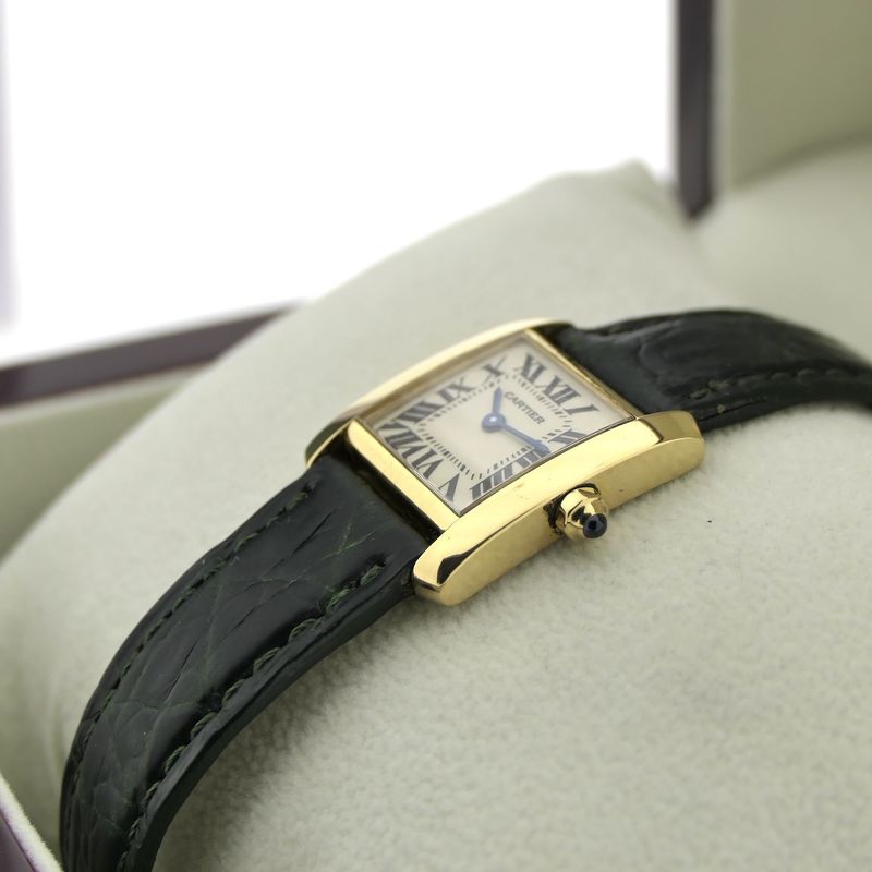 Image 13 of Cartier Tank Française 1820; 18k gold ladies' watch