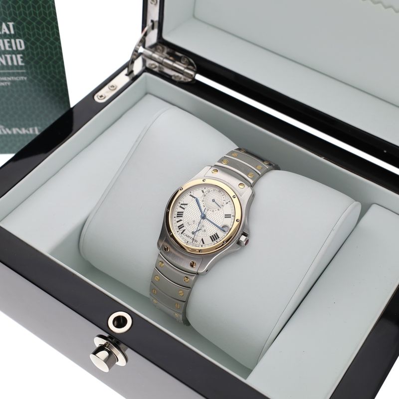 Image 23 of Cartier Santos Ronde Aviator '150 Years Limited Edition' W20038R3; Automatic watch with GMT