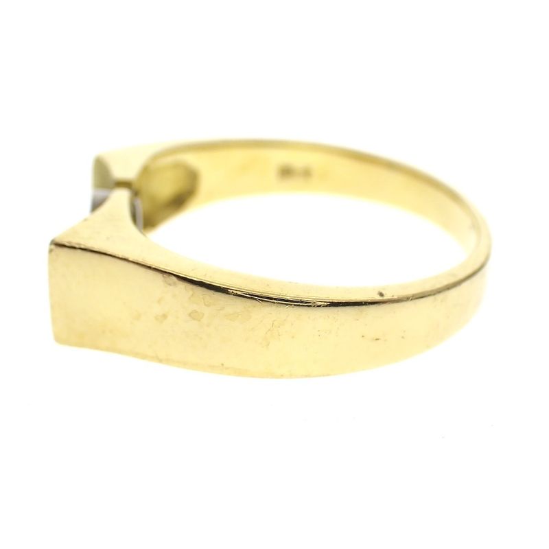 Image 7 of Gold solitaire ring with diamond; 0.15 ct.