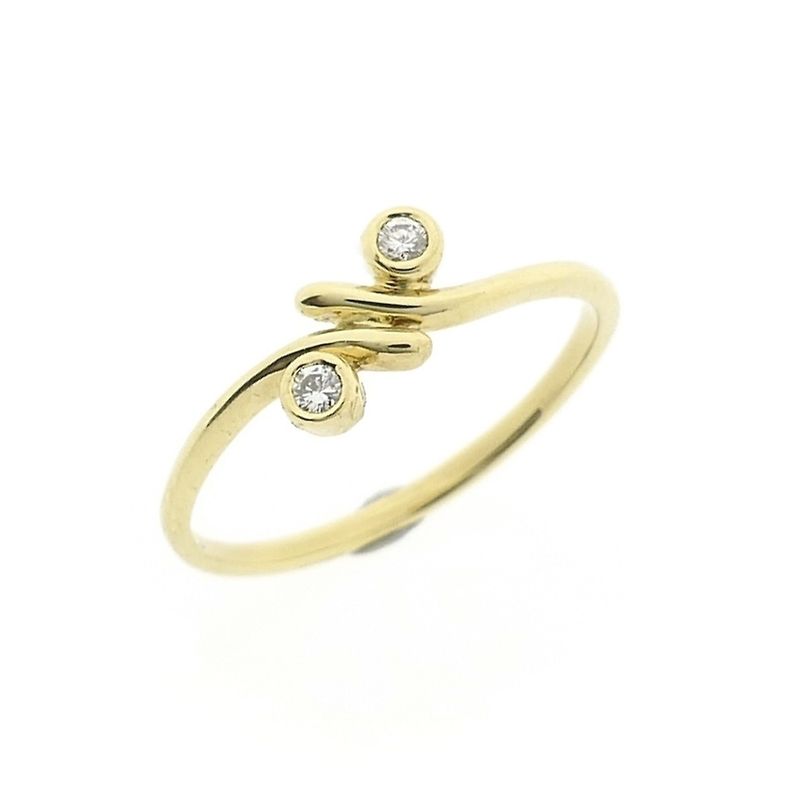Image 1 of Gold ring with diamonds