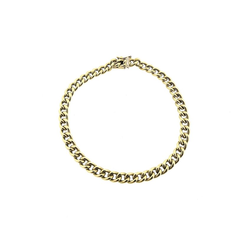 Image 3 of Gold gourmet link bracelet | 19 cm