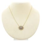 Image 2 of Gold anchor link necklace with fixed pendant; Starlight with zirconia