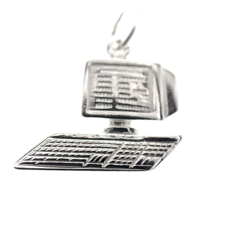 Image 3 of Silver charm of a computer