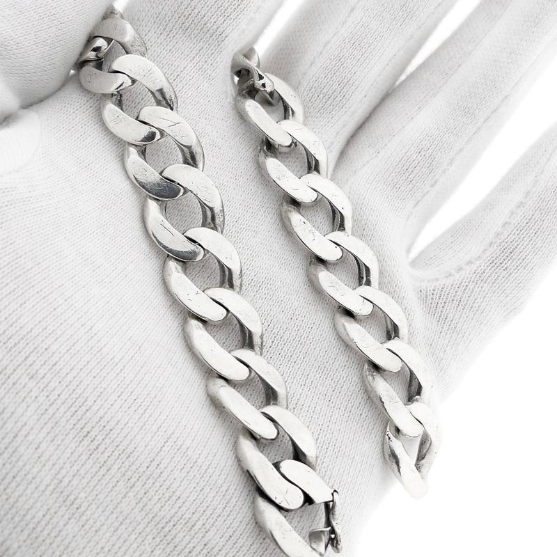 Image 8 of Solid Silver Gourmet Link Bracelet.