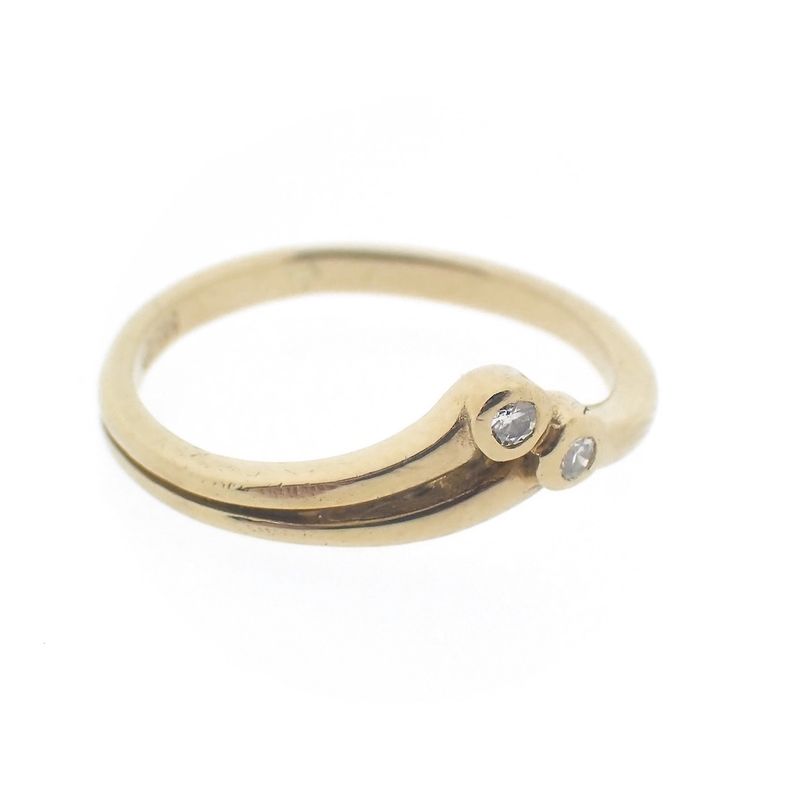 Image 3 of Golden fantasy ring with diamonds | 0.02 ct.