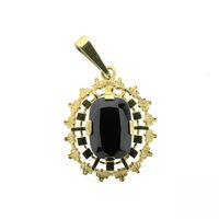 Vintage gold pendant with garnet; 1960s