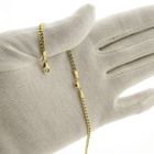Image 10 of Gold gourmet link bracelet with a heart | 18.5 cm