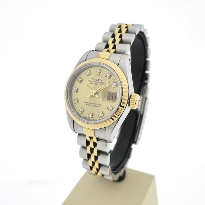 Image 2 of Rolex Lady-Datejust 26mm 69173; 18k. Vintage 18k. gold/steel women's watch with diamonds