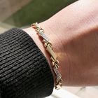 Image 8 of Two-tone gold fantasy link bracelet | 20.5 cm