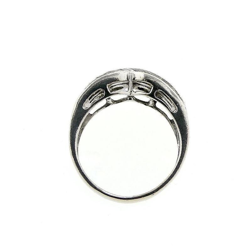 Image 1 of White gold ring with a cluster of diamonds; 0.70 ct.