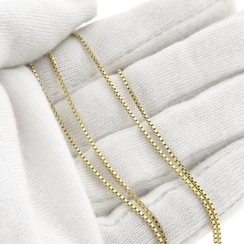 Image 7 of Gold long Venetian link necklace | 61 cm
