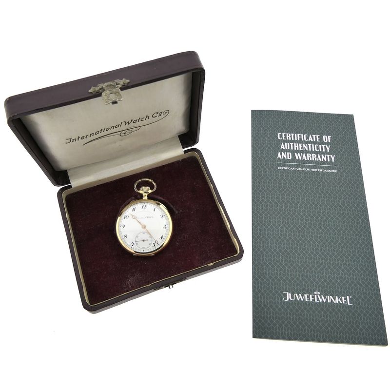 Image 6 of Antique 14k gold IWC pocket watch from 1919