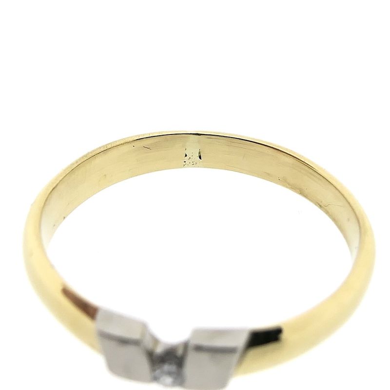 Image 6 of Two-tone gold ring with diamond