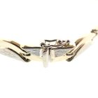 Image 6 of Two-tone gold bracelet with fantasy links | 19.5 cm