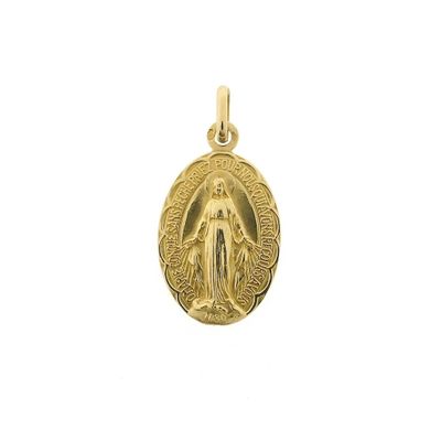 18 kt Vintage gold religious pendant of Mary Image 1 of 18 kt Vintage gold religious pendant of Mary