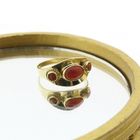 Image 6 of Gold ring with red coral | Vintage