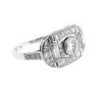 Image 6 of White gold Art Deco ring with diamond; 0.65 ct.
