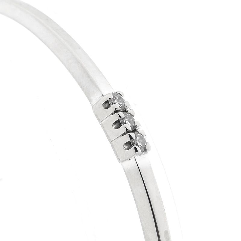 Image 3 of White gold bangle with 0.15 ct. diamond | Ø 60.7 mm