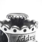 Image 8 of Pandora charm; Silver; Happy Birthday