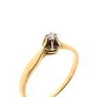 Image 4 of Gold solitaire ring with diamond; 0.07 ct.