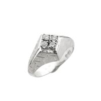 White gold ring with diamond 0.16 ct.