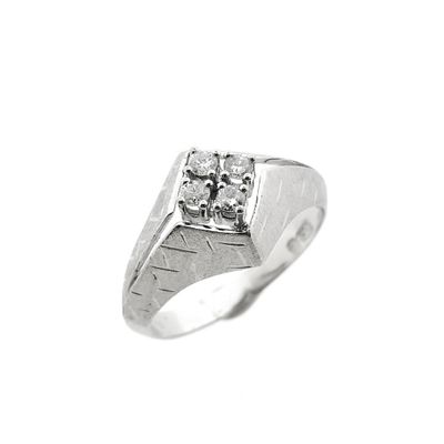 White gold ring with diamond 0.16 ct. Image 1 of White gold ring with diamond 0.16 ct.