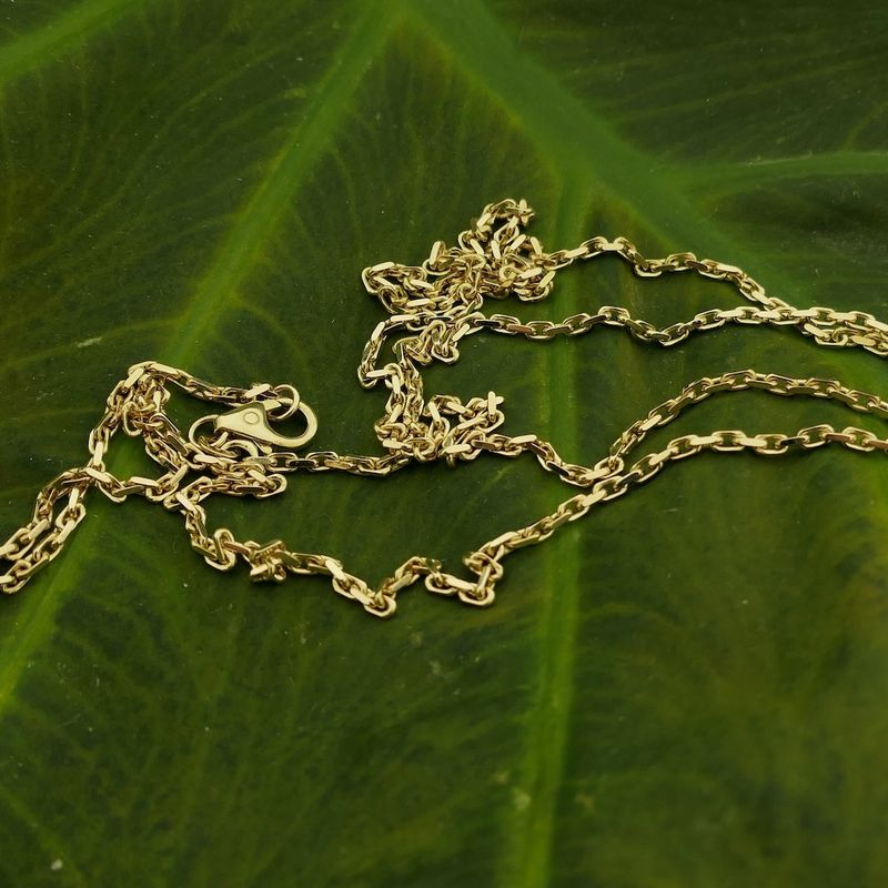 Image 2 of Gold anchor link chain | 75.5 cm