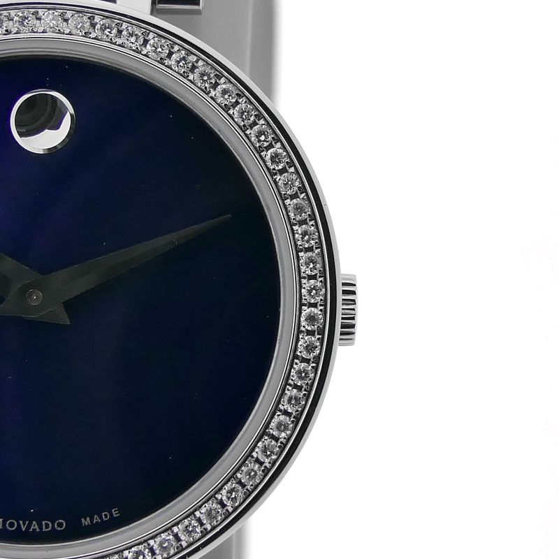 Image 10 of Movado Esperanza; Women's watch with diamonds and Bleu 'Mother of Pearl' dial; 0607231
