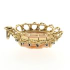 Image 8 of Antique gold pendant with cameo, sapphire and diamonds; 0.21 ct.