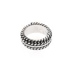 Afbeelding 6 van Zilveren Buddha to Buddha Chain Textuur Ring