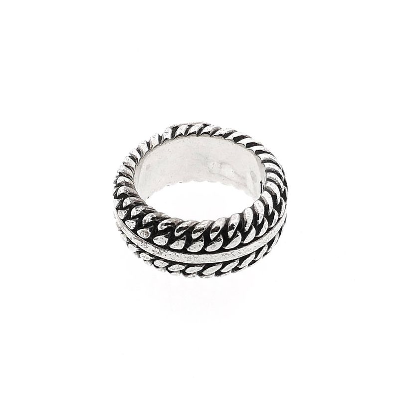Afbeelding 6 van Zilveren Buddha to Buddha Chain Textuur Ring