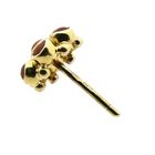 Image 9 of Gold stud earrings with red coral