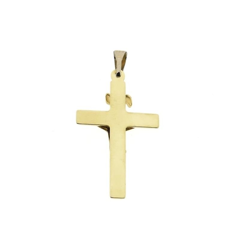 Image 5 of Gold pendant of a cross with corpus | INRI