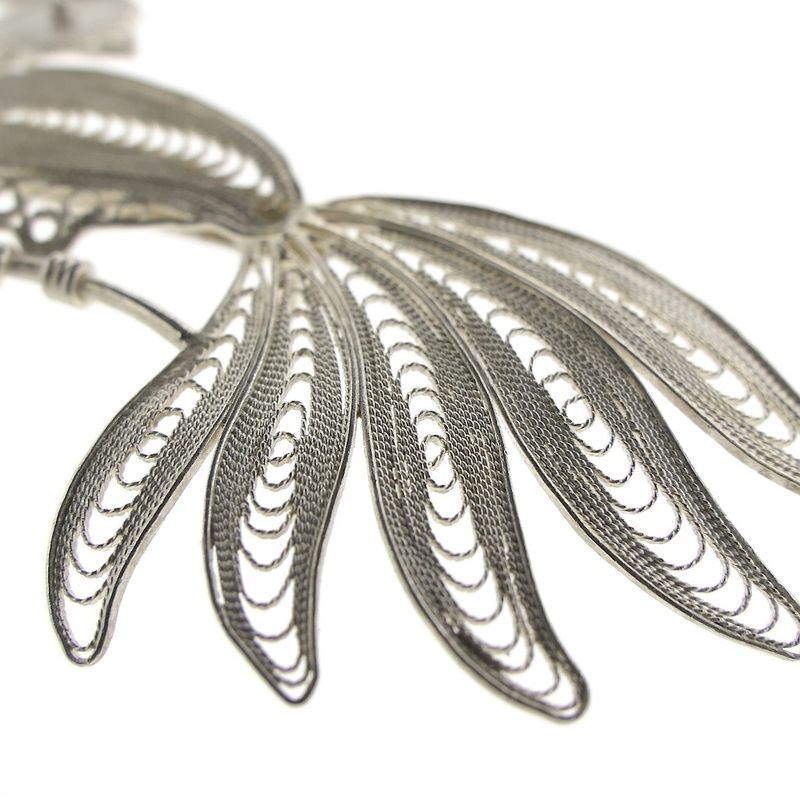 Image 7 of Vintage/antique bird brooch; filigree technique