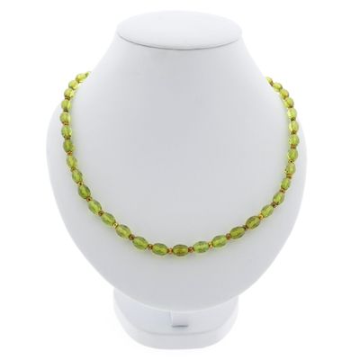 Image 1 of 9 carat peridot bead necklace