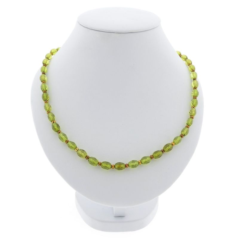 Image 1 of 9 carat peridot bead necklace