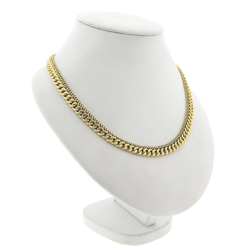 Afbeelding 3 van Gouden dubbele gourmetschakel ketting
