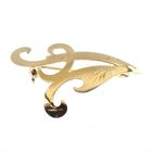 Image 5 of Gold letter brooch; letter A