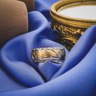 Image 2 of Two-tone gold men's ring with engravings