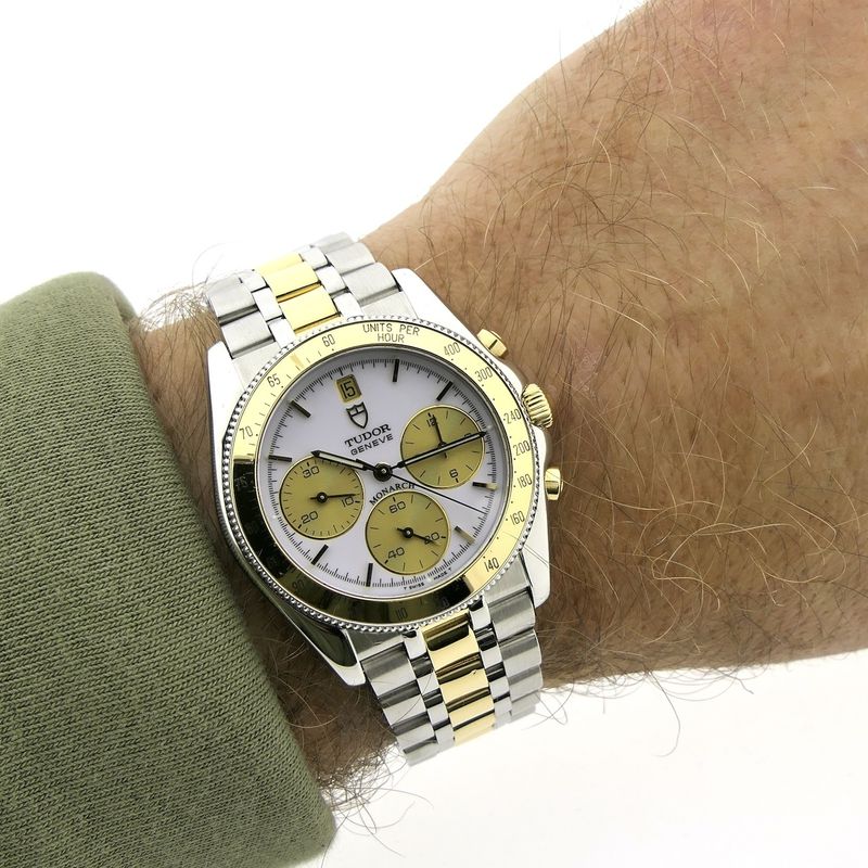Image 12 of Tudor Monarch Chronograph 15903; Gold/steel men's watch